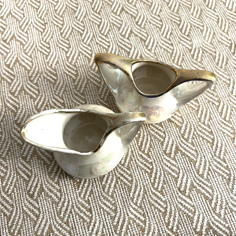 Vintage Lustreware Creamer and Sugar Set 2.5
